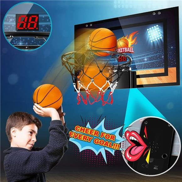 Indoor Basketball Hoop Fan Backboards for Teens and Adults Room Basketball Hoop - Picture 2 of 6